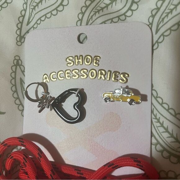 Anthropologie Shoe Charms and Laces Accessories Set Red OS - Picture 5 of 7